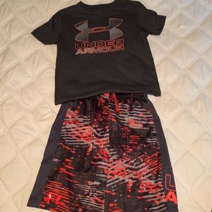 UnderArmour shorts and short sleeve shirt